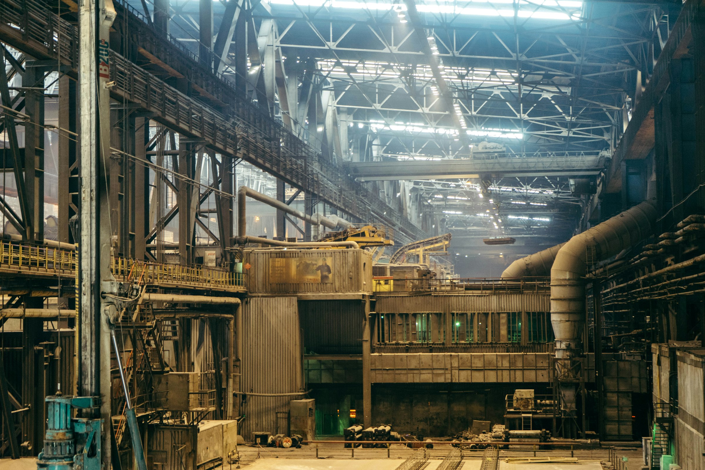 Industrial steel mill interior